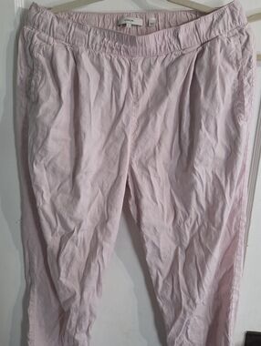 Large Linen Blend Vince Tapered Lilac Lavender Pants